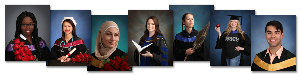 Sample graduation photos from U of A in Edmonton