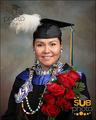 University of Alberta graduate with cultural costume