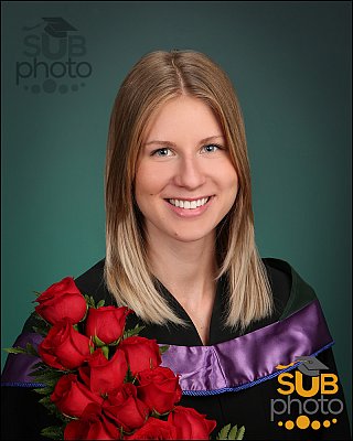 Campus Saint-Jean graduate with shirt not showing